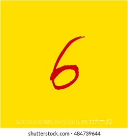 Alphabet & number / handwriting - vector