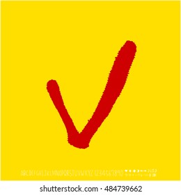 Alphabet & number / handwriting - vector