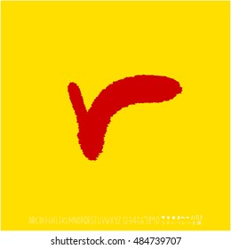Alphabet & number / handwriting - vector