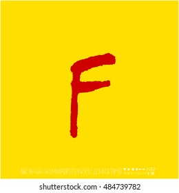 Alphabet & number / handwriting - vector