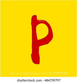 Alphabet & number / handwriting - vector