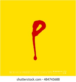 Alphabet & number / handwriting - vector