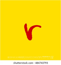 Alphabet & number / handwriting - vector