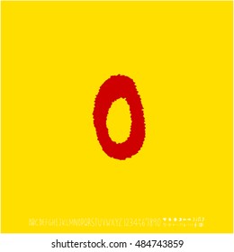 Alphabet & number / handwriting - vector