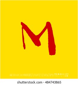 Alphabet & number / handwriting - vector