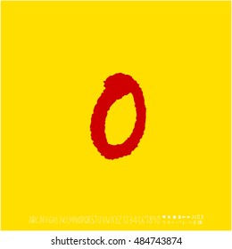 Alphabet & number / handwriting - vector