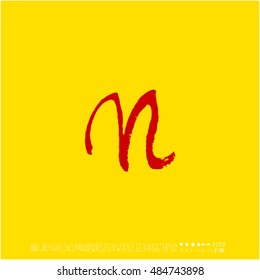 Alphabet & number / handwriting - vector