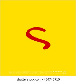 Alphabet & number / handwriting - vector