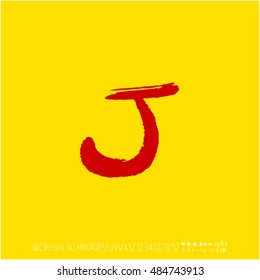Alphabet & number / handwriting - vector