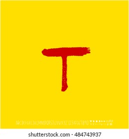 Alphabet & number / handwriting - vector
