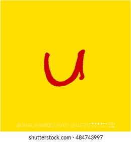 Alphabet & number / handwriting - vector