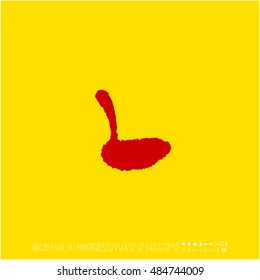 Alphabet & number / handwriting - vector