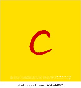 Alphabet & number / handwriting - vector