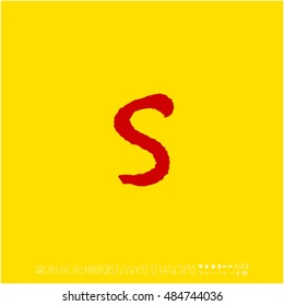Alphabet & number / handwriting - vector