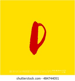 Alphabet & number / handwriting - vector