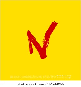 Alphabet & number / handwriting - vector