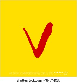 Alphabet & number / handwriting - vector