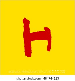 Alphabet & number / handwriting - vector