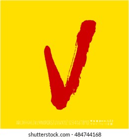 Alphabet & number / handwriting - vector