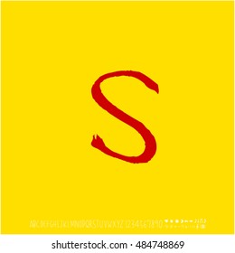 Alphabet & number / handwriting - vector