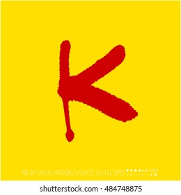 Alphabet & number / handwriting - vector