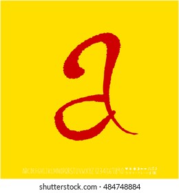 Alphabet & number / handwriting - vector