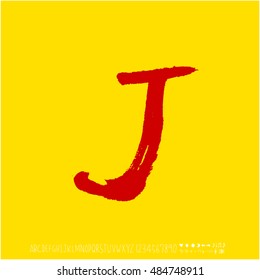 Alphabet & number / handwriting - vector