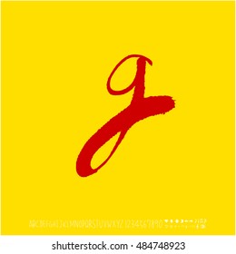 Alphabet & number / handwriting - vector