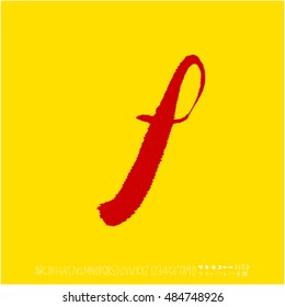 Alphabet & number / handwriting - vector