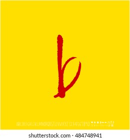 Alphabet & number / handwriting - vector