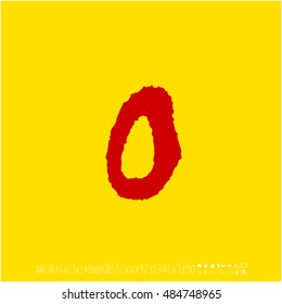 Alphabet & number / handwriting - vector