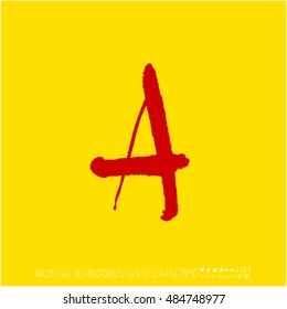 Alphabet & number / handwriting - vector