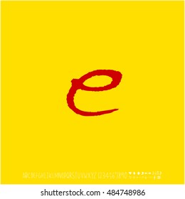 Alphabet & number / handwriting - vector