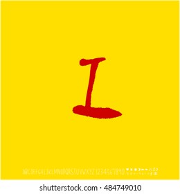 Alphabet & number / handwriting - vector