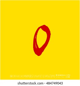 Alphabet & number / handwriting - vector