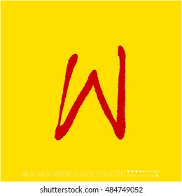 Alphabet & number / handwriting - vector