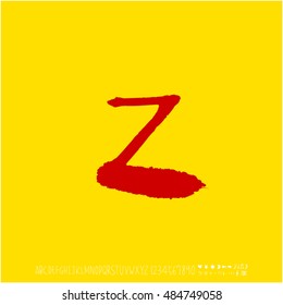 Alphabet & number / handwriting - vector