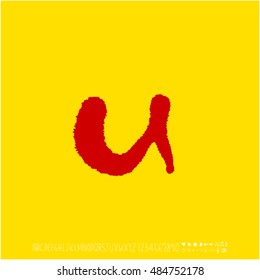 Alphabet & number / handwriting - vector