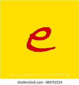 Alphabet & number / handwriting - vector