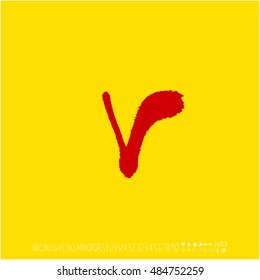 Alphabet & number / handwriting - vector