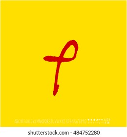 Alphabet & number / handwriting - vector