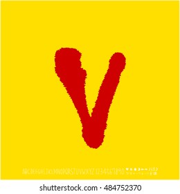 Alphabet & number / handwriting - vector