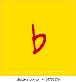 Alphabet & number / handwriting - vector