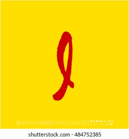 Alphabet & number / handwriting - vector