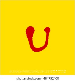 Alphabet & number / handwriting - vector