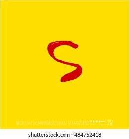 Alphabet & number / handwriting - vector