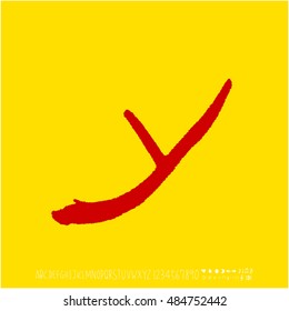 Alphabet & number / handwriting - vector