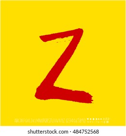 Alphabet & number / handwriting - vector