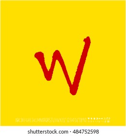 Alphabet & number / handwriting - vector