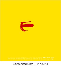 Alphabet & number / handwriting - vector